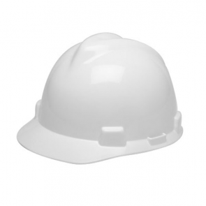หมวกนิรภัยกดเลื่อนสีขาว MSA V-Gard® รุ่น 10MSA