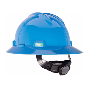 หมวกนิรภัยกดเลื่อนสีน้ำเงิน MSA V-Gard® รุ่น 10MSA